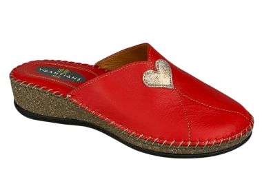 Παντόφλες γυναικείες | Δερμάτινες | Υφαντίδης | 111355 | Κοραλί - Υφαντίδης - 